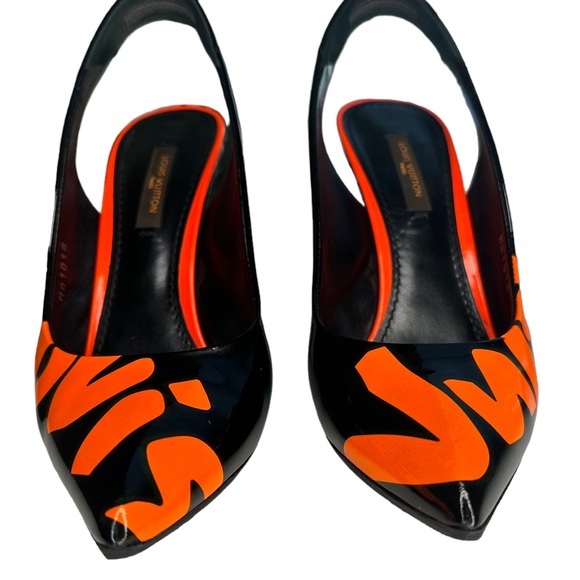 SOLD Louis Vuitton x Stephen Sprouse Graffiti Slingback Pumps - Picture 3 of 11